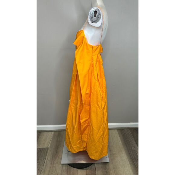 Cecilie Bahnsen Susa Organic Cotton Midi Dress in Tangerine US 8 $1095 - Picture 8 of 12